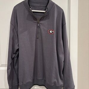 Gray UGA Quarter-Zip Sweatshirt